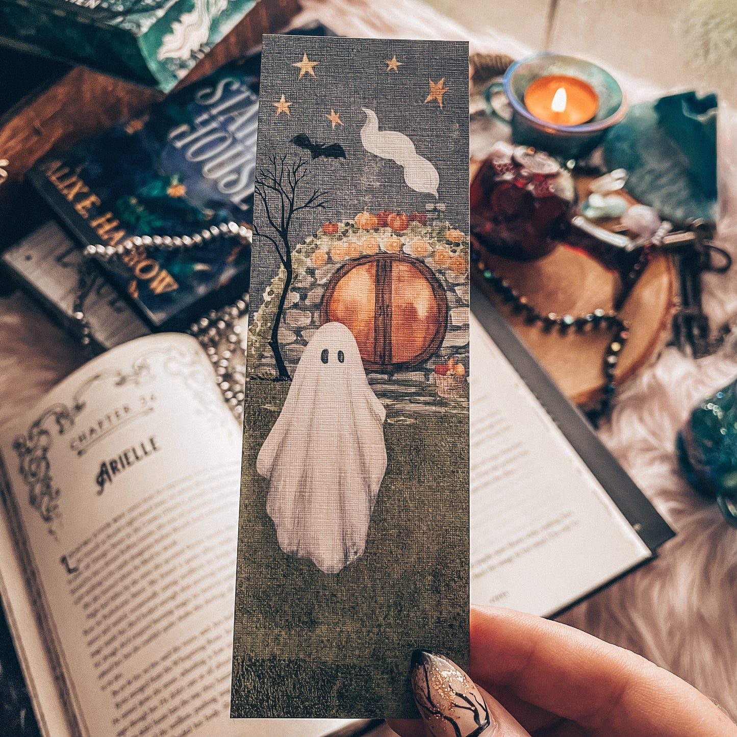 Spooky Ghost Hobbit Hole Bookmark