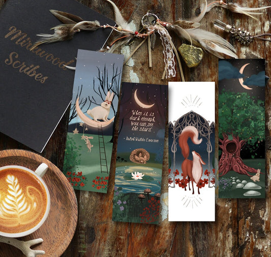 Printable Enchanted Forest Bookmarks Set