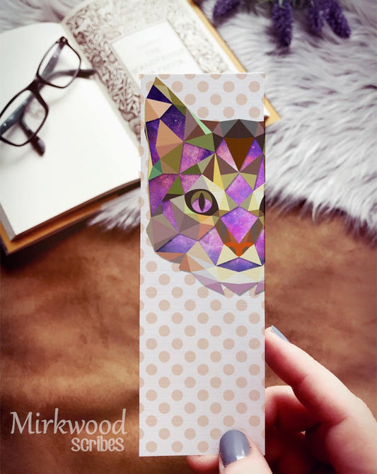 Geometric Cat Bookmark