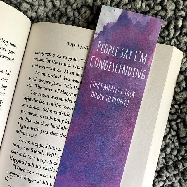 People Say I'm Condescending Bookmark