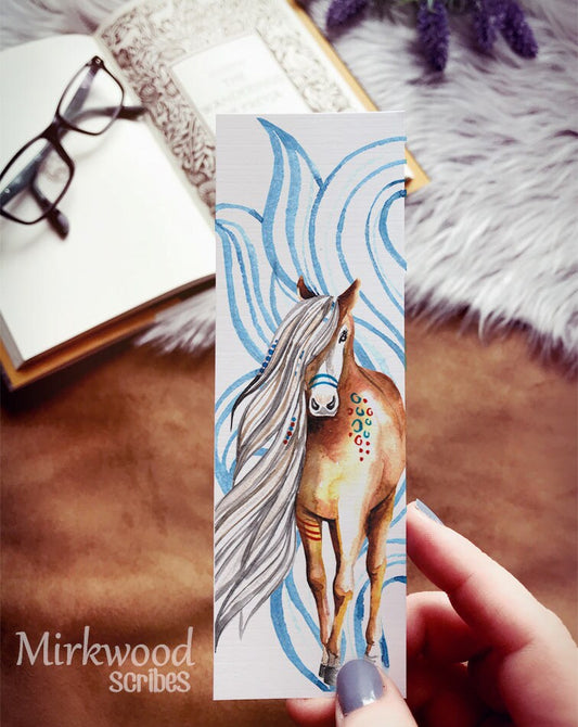 Pretty Watercolor Horse Bookmark