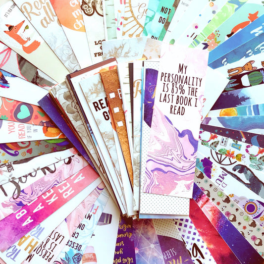 Grab Bag Set of Bookmarks, 9 Surprise Handmade Bookmarks