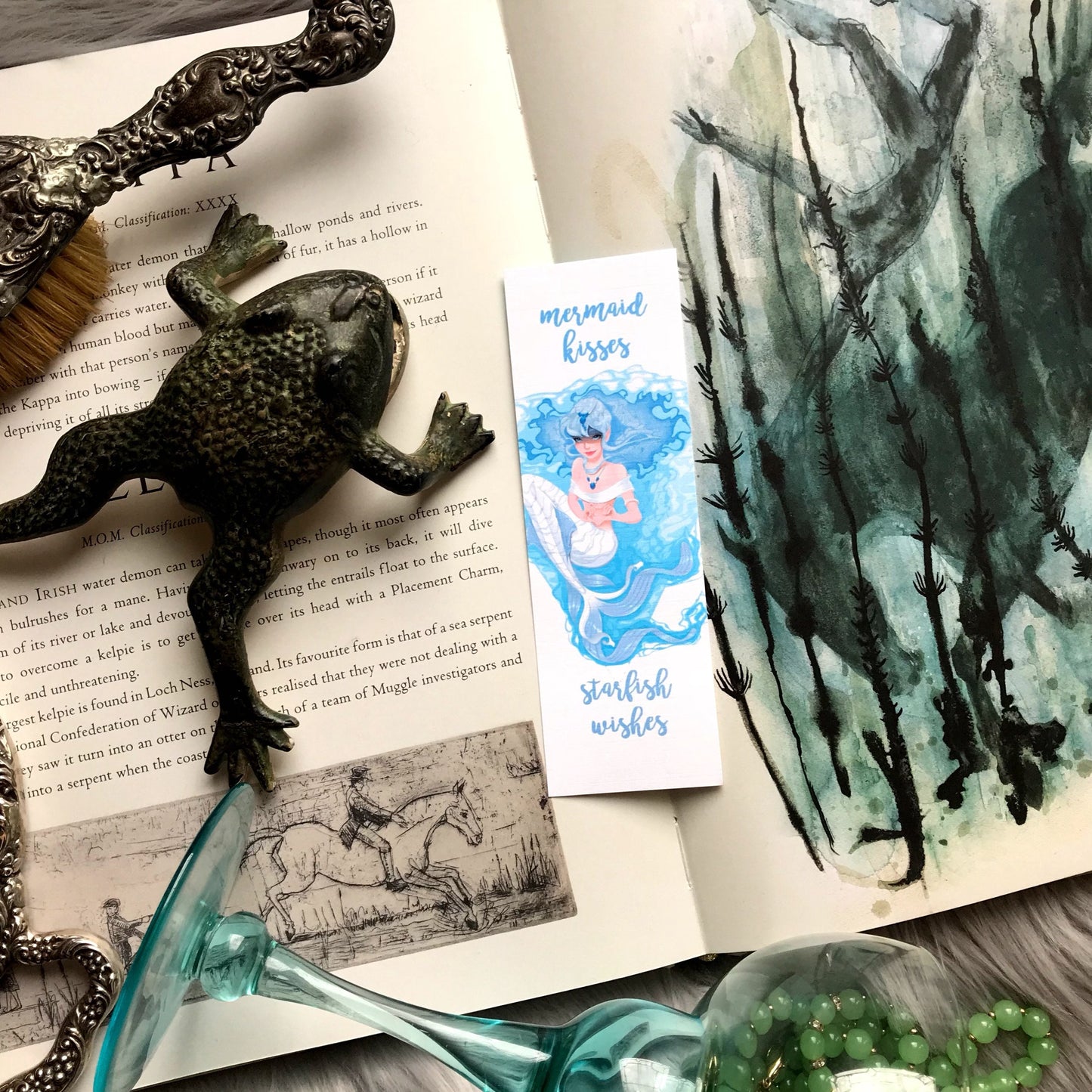 Mermaid Kisses and Starfish Wishes Bookmark
