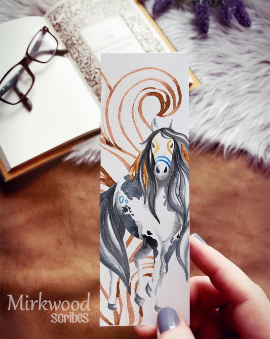 Dreamy Watercolor Horse Bookmark