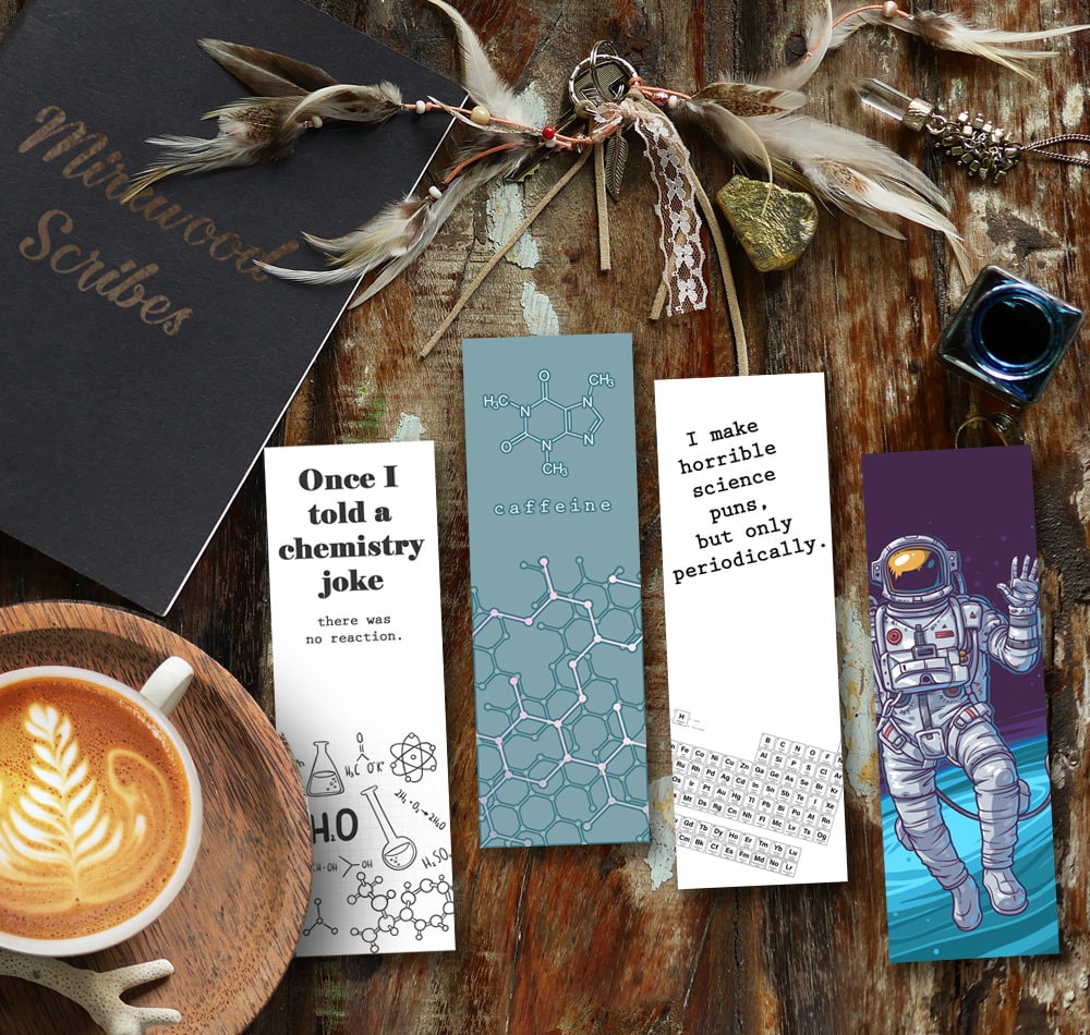 Printable Science Themed Bookmarks Set