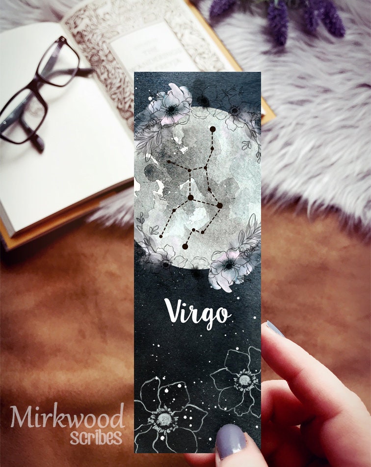 Virgo Zodiac Sign Bookmark