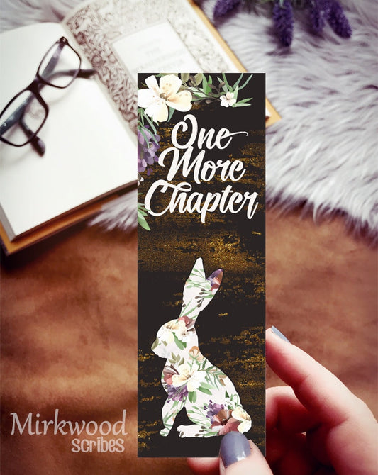 One More Chapter Rustic Bunny Bookmark