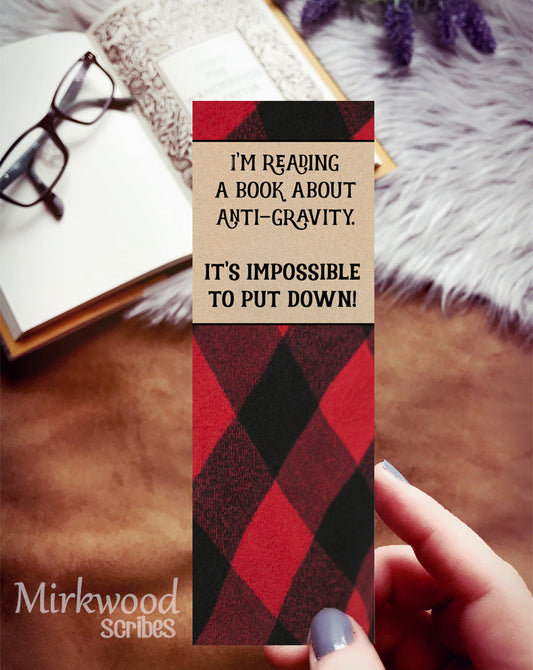 Anti-Gravity Dad Joke Bookmark