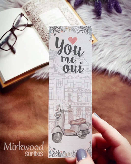 You, Me, Oui! Sweet Romantic Bookmark