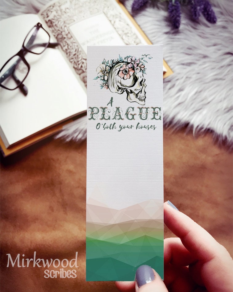 A Plague On Both Your Houses! Shakespeare Bookmark