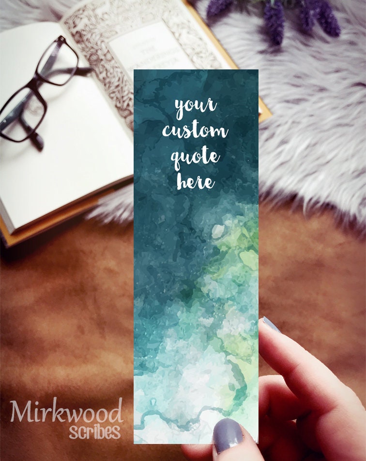 Personalized Bookmark, Customized Quote or Name Bookmark, Create Your Own Custom Bookmark