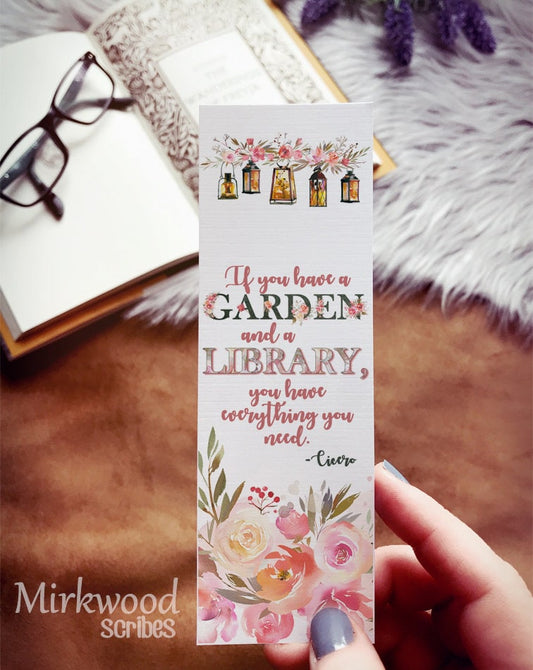 Cicero Quote Garden Bookmark