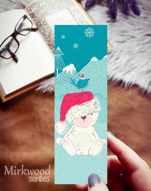 Santa Bear Holiday Bookmark