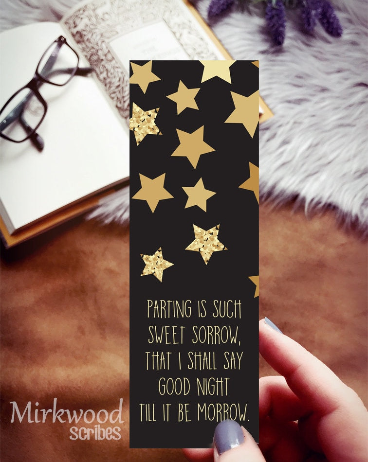 Romeo and Juliet Bookmark, Parting is Such Sweet Sorrow