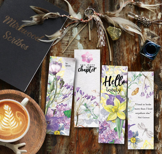 Printable Easter Flower Bookmarks Set