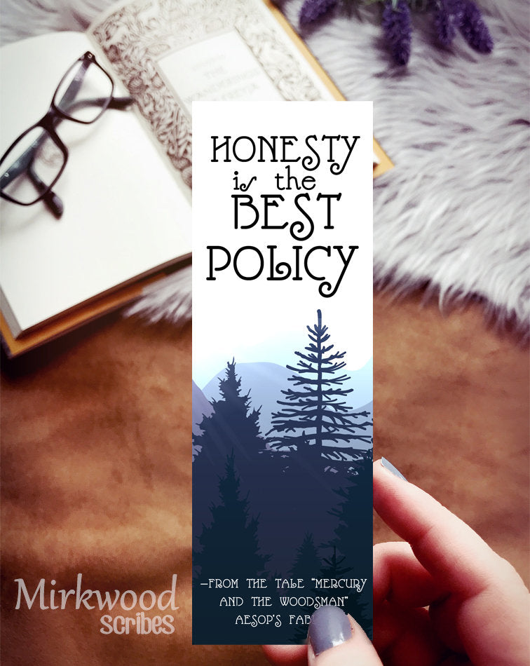 Aesop's Fables "Honesty is the Best Policy" Quote Bookmark