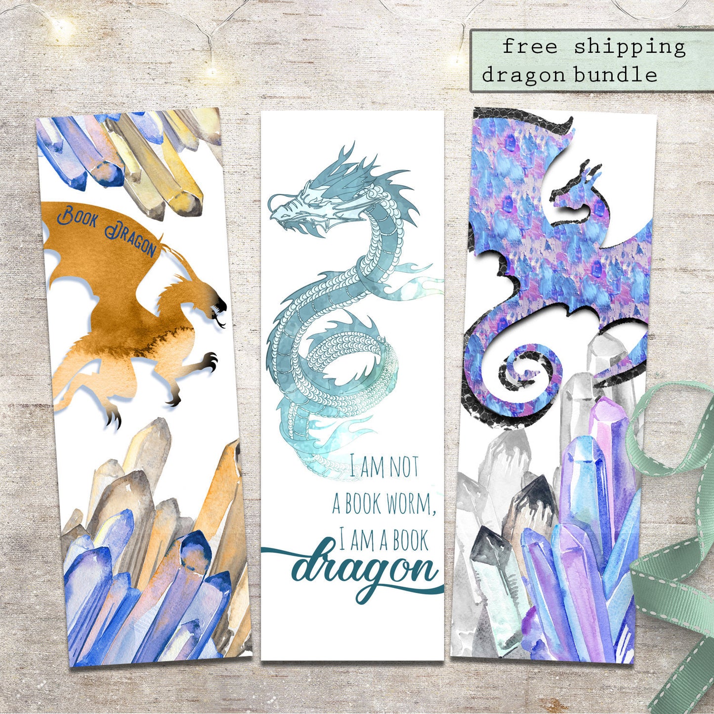 Crystal Dragon Bookmark Bundle