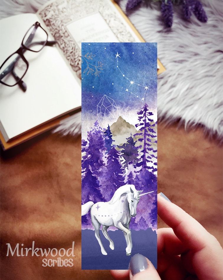 Galaxy Unicorn Bookmark