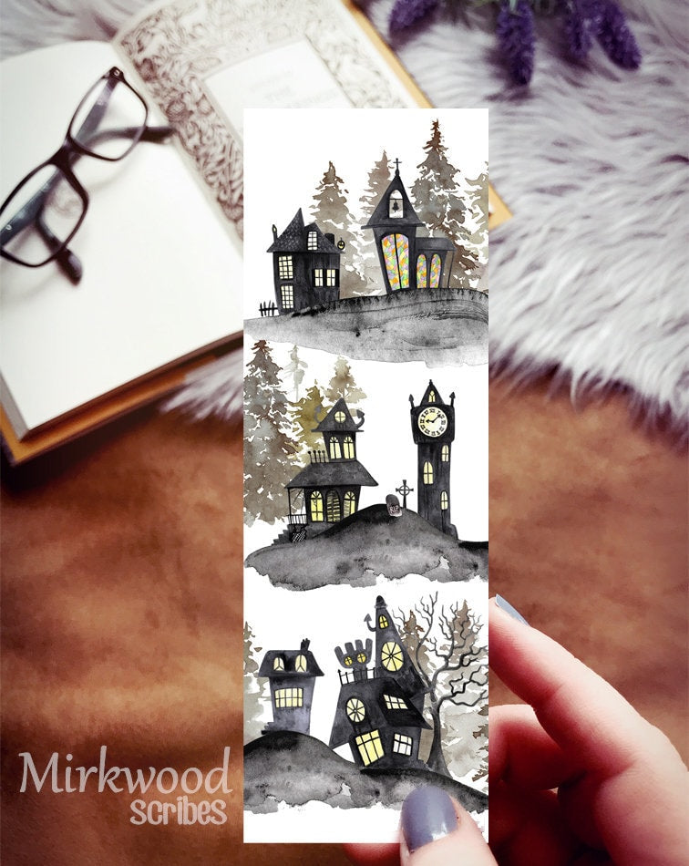 Halloween Houses Spooky Bookmark