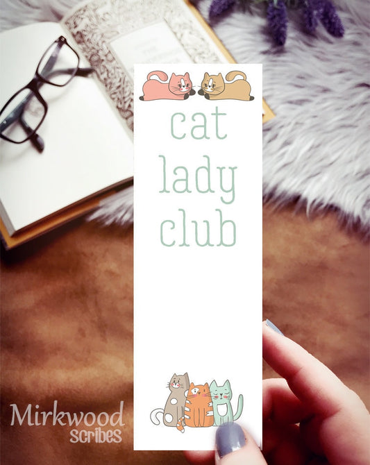 Cat Lady Club Bookmark