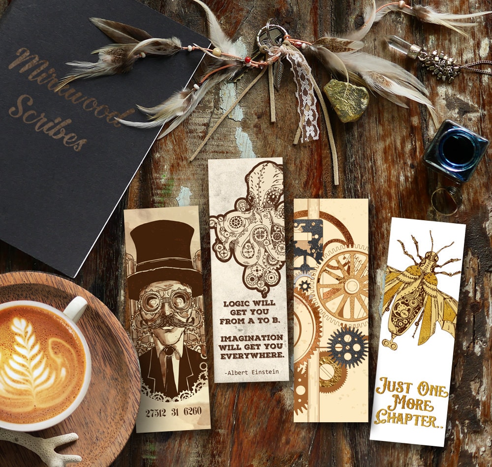 Victorian Steampunk Top Hat Bookmark