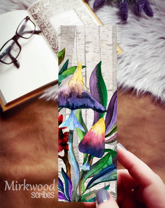 Fairy Garden Purple Mushroom Bookmark