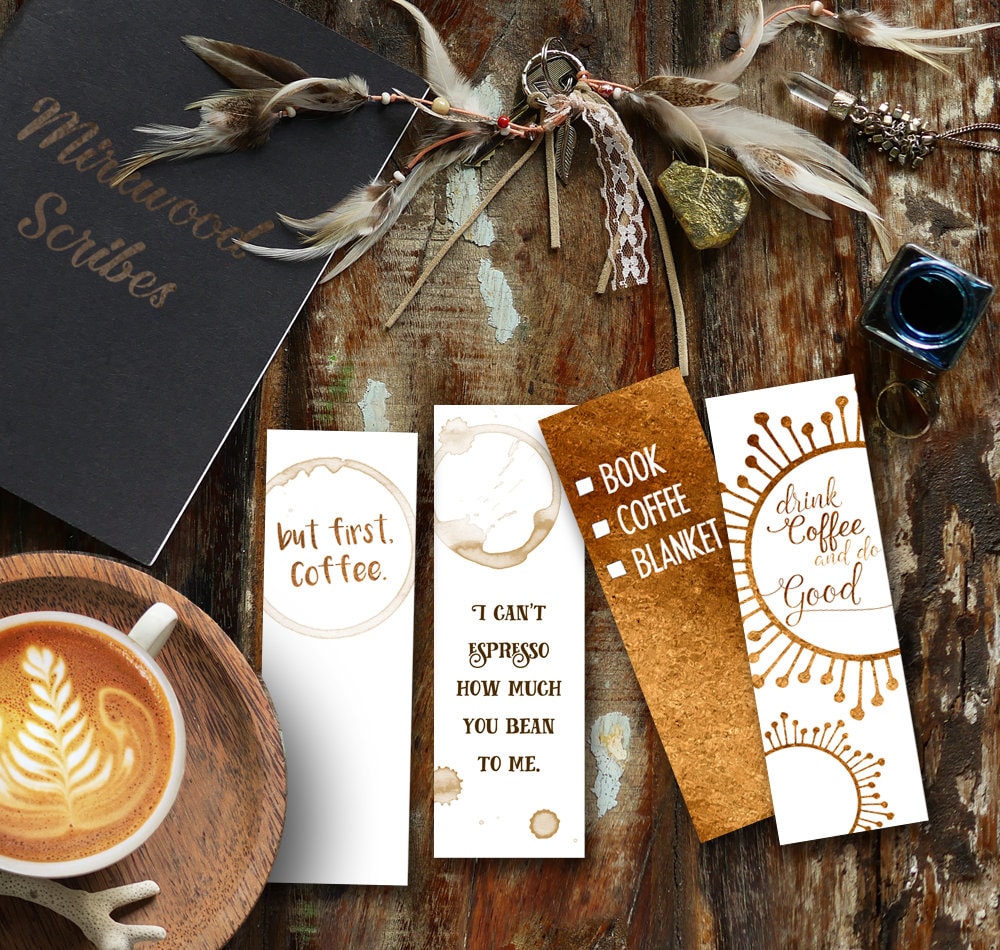 Coffee Stain Bookmark for Coffee Lovers