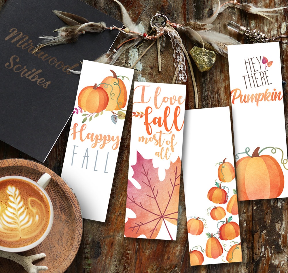 Pumpkins Stack Halloween Bookmark