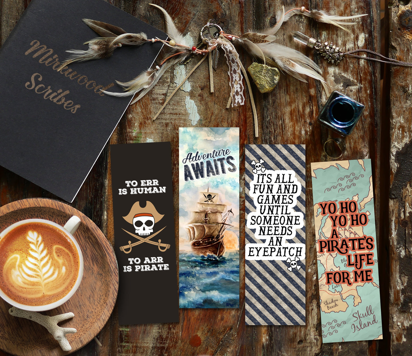Pirate Ship Bookmark