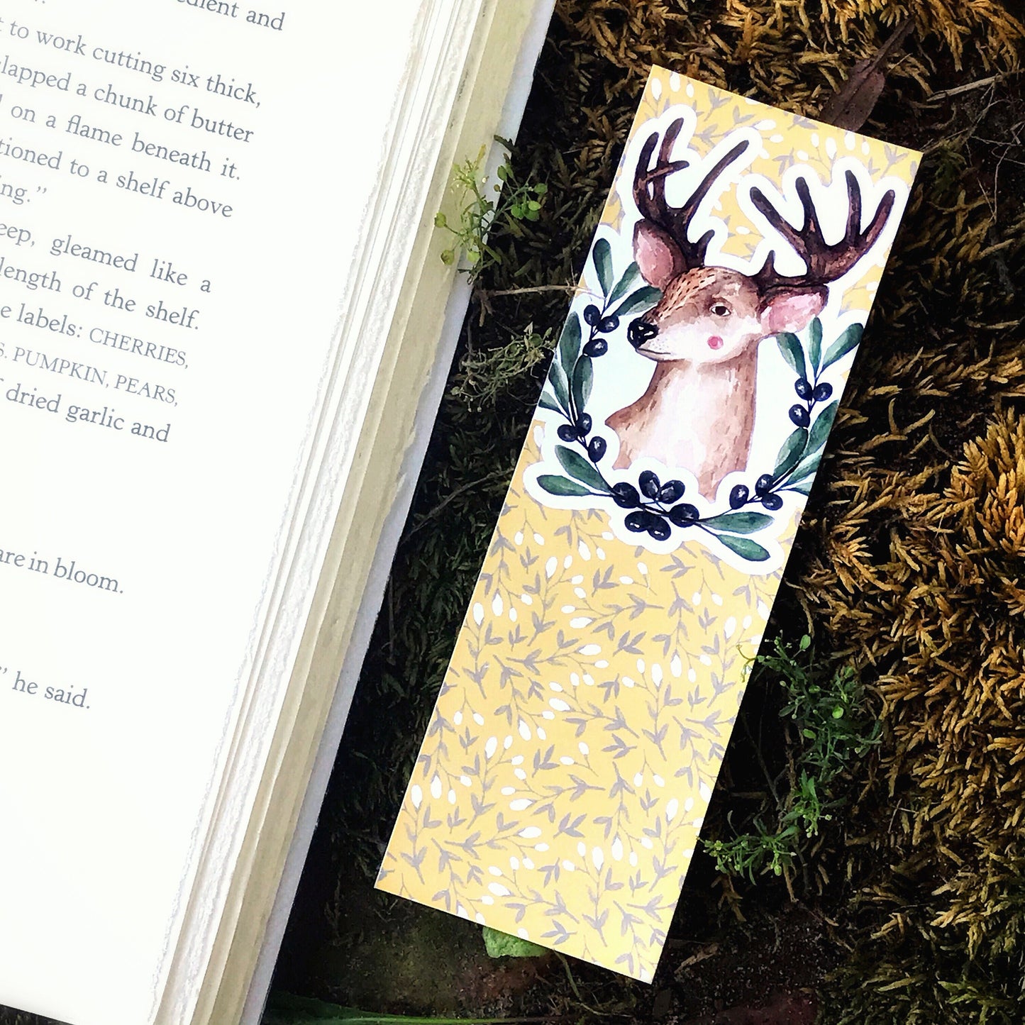 Yellow Stag Bookmark