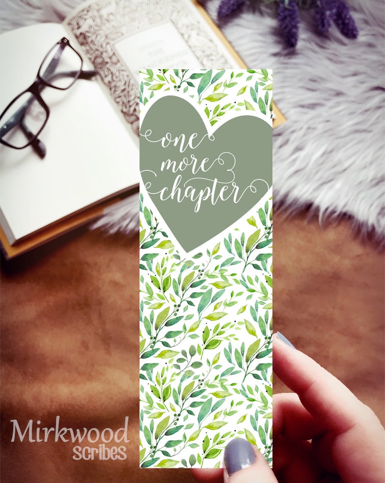 One More Chapter Botanical Bookmark