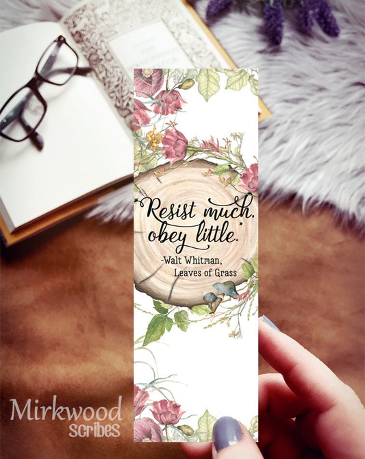 Leaves of Grass Walt Whitman Quote Bookmark