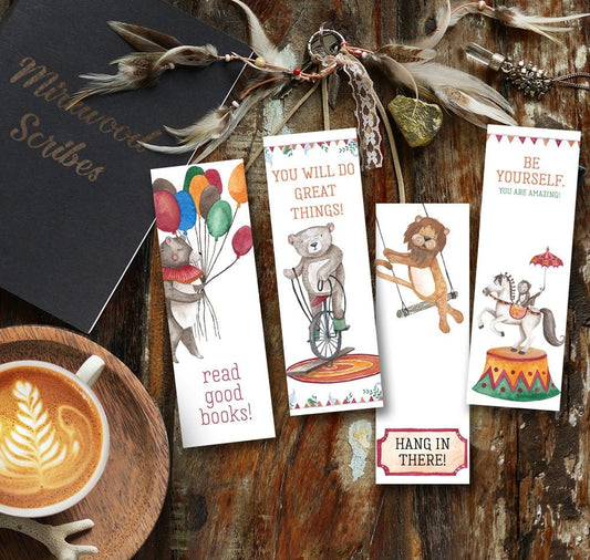 Printable Circus Bookmarks Set