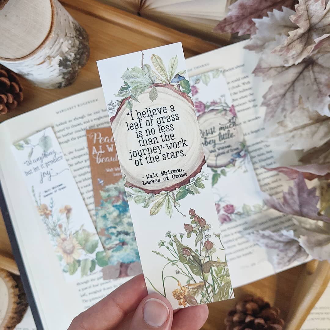 Walt Whitman Leaves of Grass Quote Bookmark