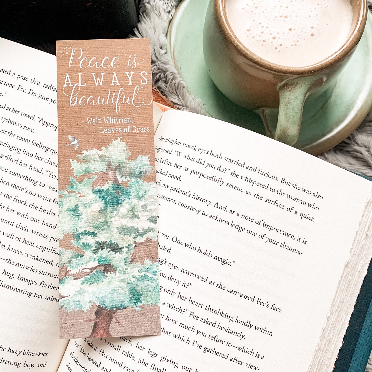 Leaves of Grass Quote Bookmark, Walt Whitman