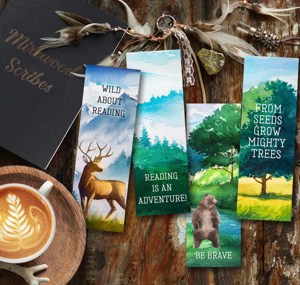 Motivational Watercolor Bookmark, From Seeds Grow Mighty Trees