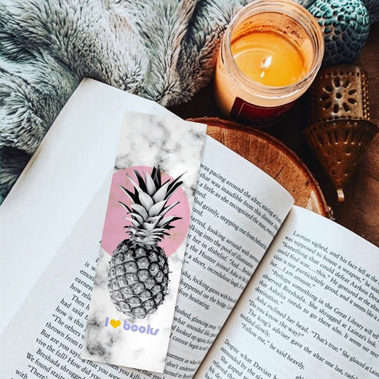 Pastel and Gray Pineapple Bookmark