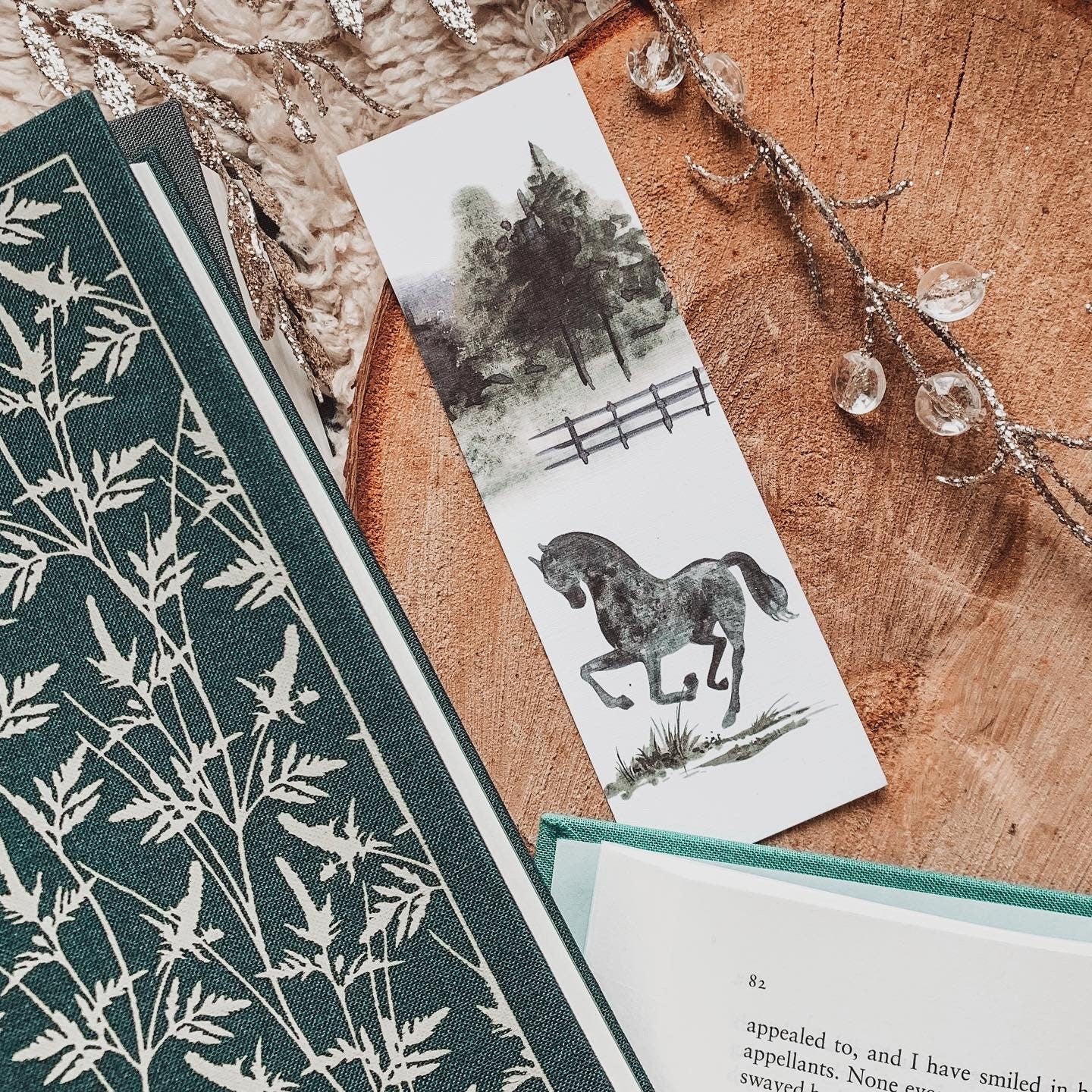 Countryside Horse Watercolor Bookmark