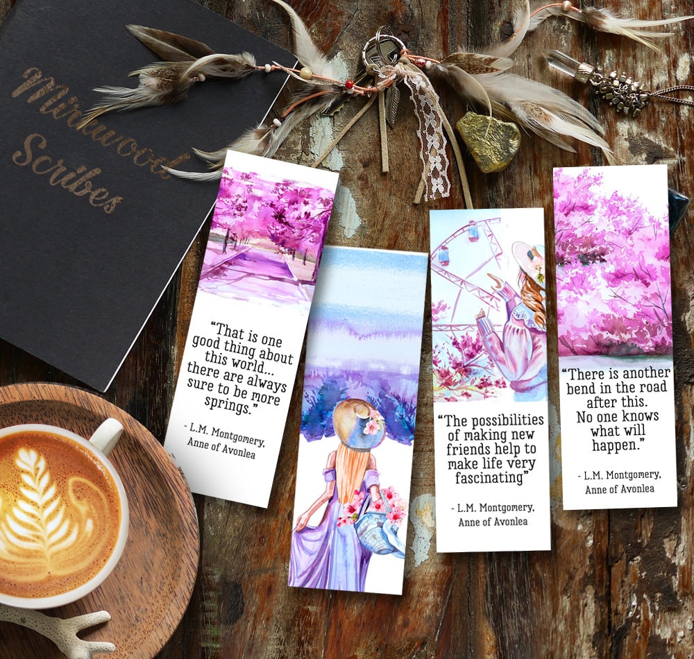 Watercolor Anne of Avonlea Quote Bookmark, Anne of Green Gables