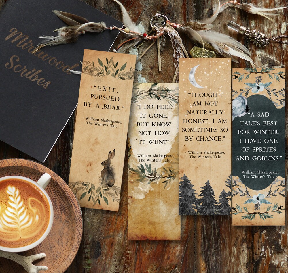 Printable The Winter's Tale Shakespeare Bookmarks Set