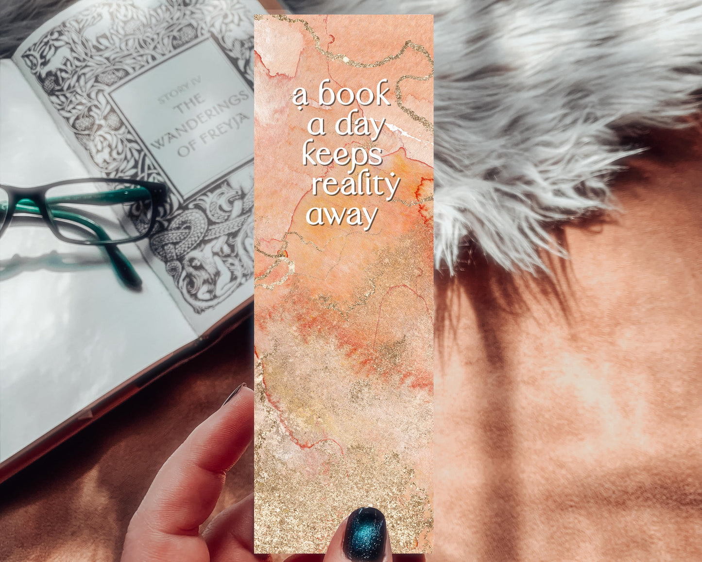 A Book a Day Keeps Reality Away Bookmark