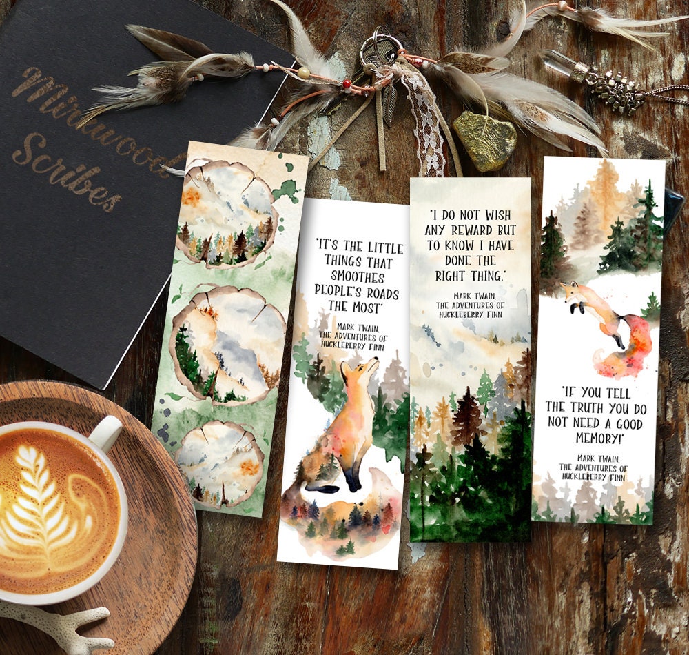 Pine Forest Landscape Bookmark