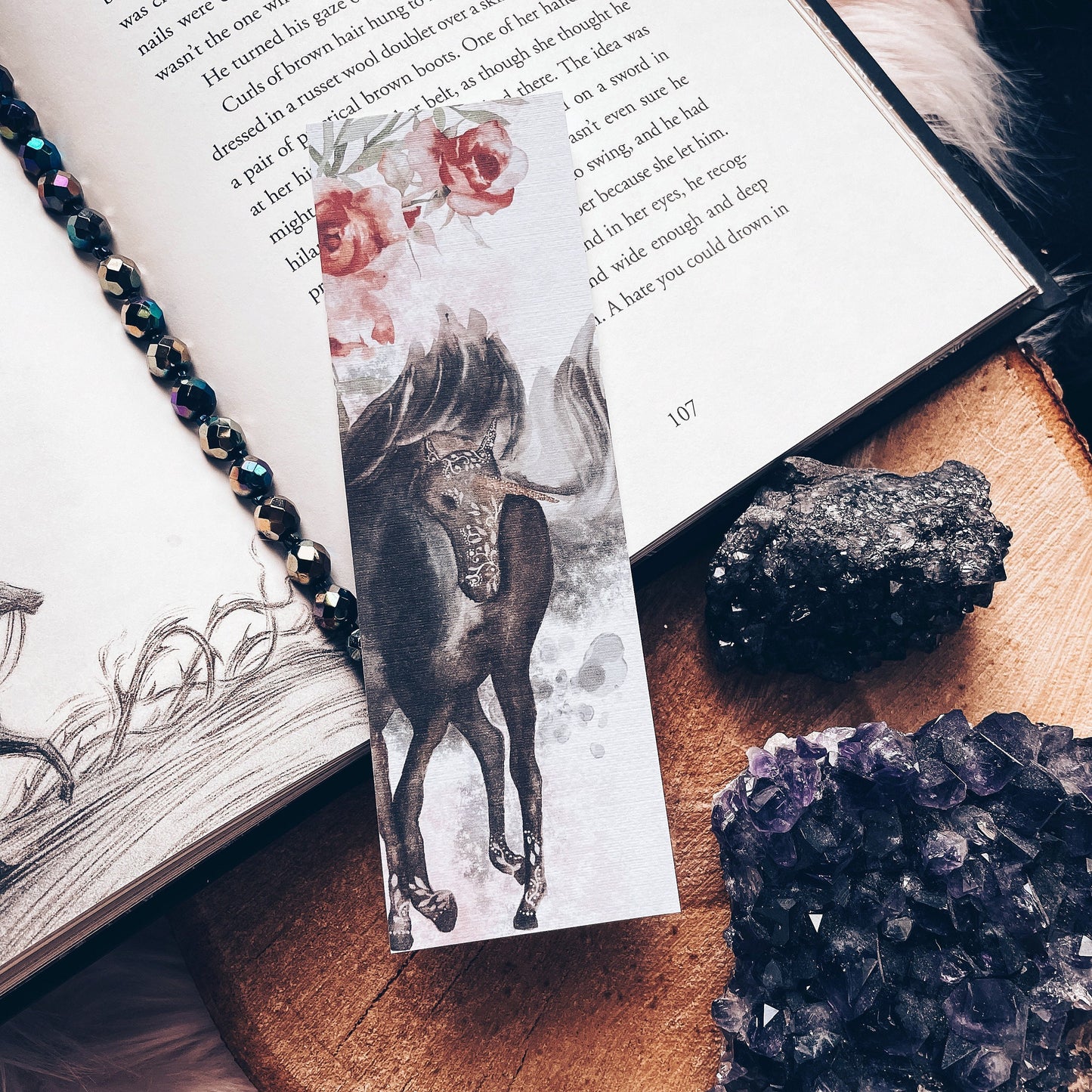 Dark Unicorn Bookmark