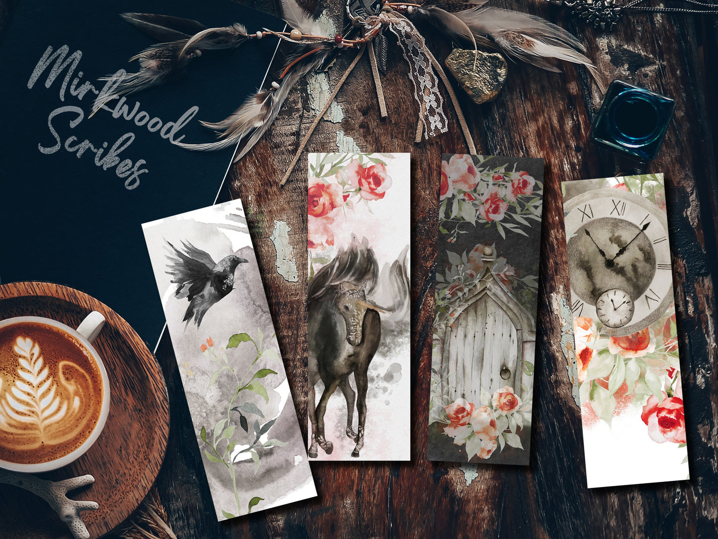 Printable Dark Fairy Tale Bookmarks Set