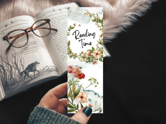 Watercolor Plant Lover Floral Bookmark