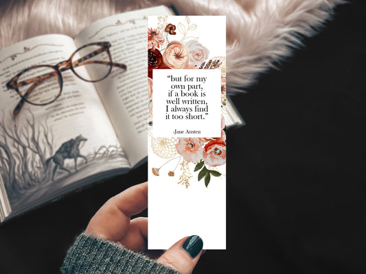 Jane Austen Quote Bookmark