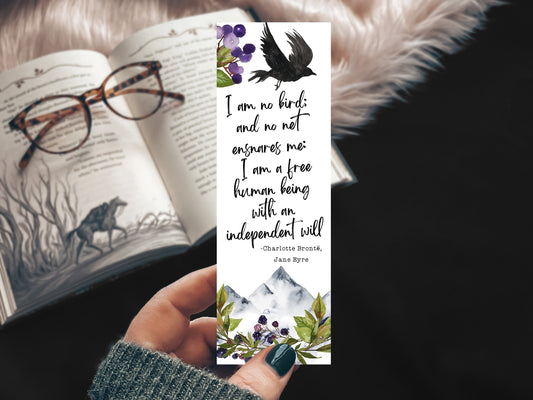 Jane Eyre Quote Watercolor Bookmark