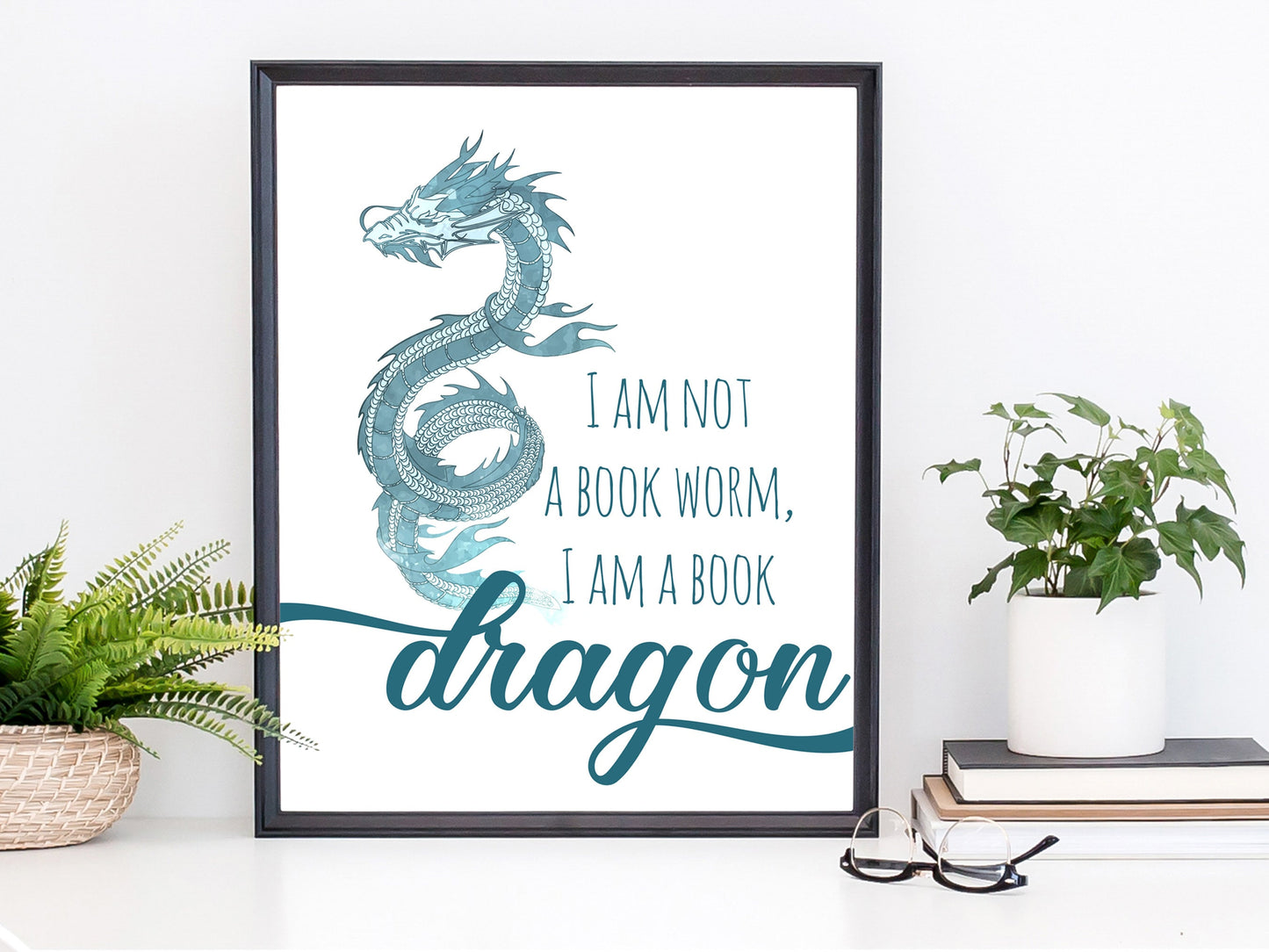 Book Dragon Art Print