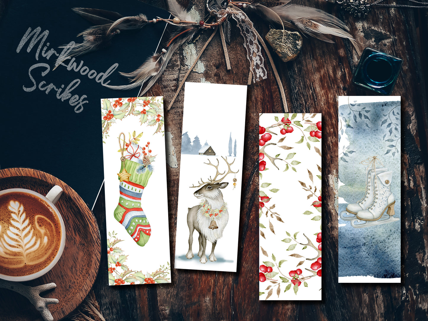 Winter Reindeer Bookmark
