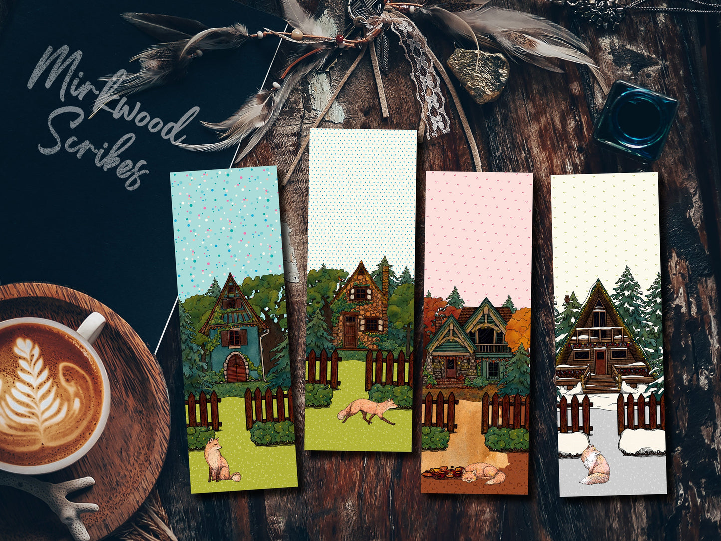 Cozy Cottage Spring In the Woods Fox Bookmark